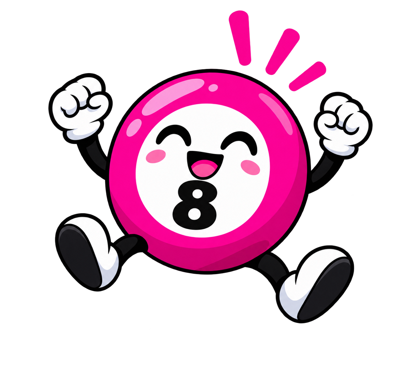 Mascotte Texto Bingo heureuse